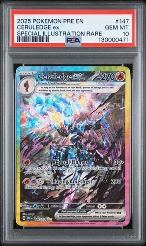 Ceruledge EX - 147/131 - PSA 10 - Prismatic Evolution - SIR - Pokemon Card