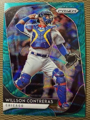 2020 Panini Willson Contreras Teal Wave Prizm