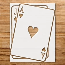 Poker Game Theme DIY Crafts Stencil for Custom Art Projects - StencilAir