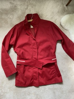 Max Mara Jacke Kurzmantel Gr. 38 Rot  Regenjacke mit Kapuze