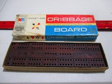 Vintage Milton Bradley Pocket Size Cribbage Board, Missing 1 Peg