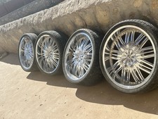 Dubs Baller 26-inch Resin Model Car Wheels and Tires Set 1/24 Scale