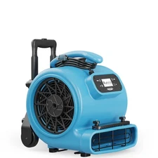 3000 CFM Air Mover Blower Fan, 3-Speed Floor Drying Fan with 4 Blowing Angles...