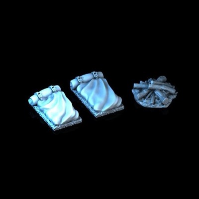 Tabletop Gelände Scatter Terrain Schlafsack Camping set