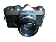 Konica Autoreflex T With Konica 52mm zoom lens Untested As Is