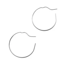 Vintage 1970s Stainless Surgical Steel Earring Hoops 20mm 90 Pieces (45 pairs)