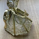 Set of 2 Glass Angel Ornaments Clear with Gold Accents Wings Star Heavy 4” — photo 9