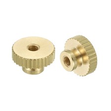 Knurled Thumb Nuts, 15pcs M3 x D11mm x H7mm Brass High Head Adjusting Nuts