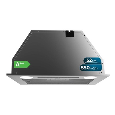 EinbauDunstabzugshaube 52cm Bolero Flux IT 525500 Inox A++. 70W, 3 Leistungss...