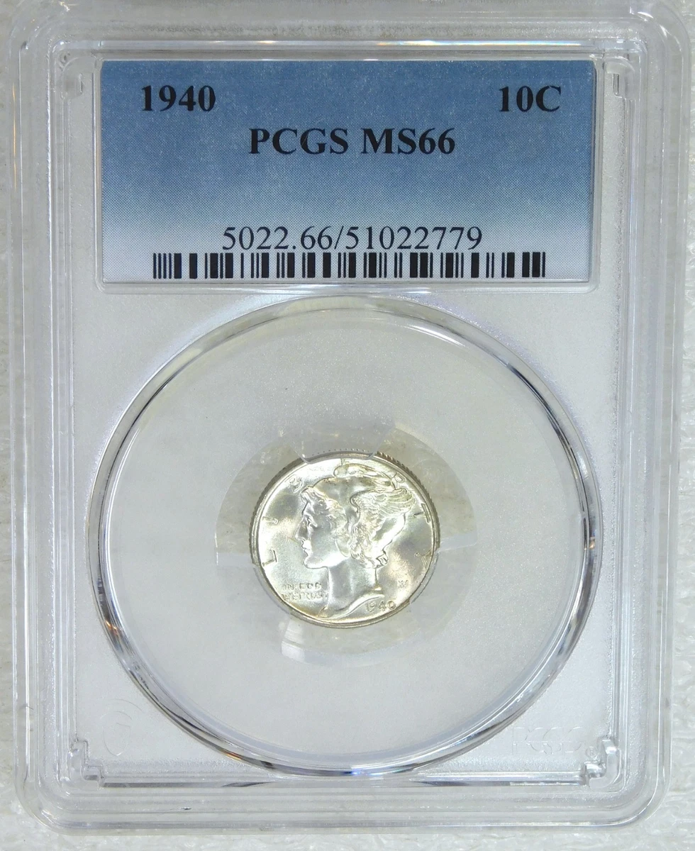 MS 66 Graded 1940 Year Mercury Dimes (1916-1945) for sale | eBay