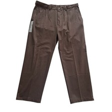NWT Haggar Men's Size 40 x 30 Brown Pants Classic Fit Comfort 100 Cotton