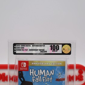 Nintendo Switch HUMAN FALL FLAT - PERFECT GRADED VGA 100 GEM MINT! NEW & Sealed!
