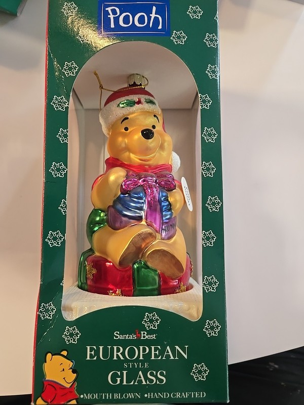 Disney Winnie The Pooh Ornament European Style Glass Mouth Blown Hand Crafted