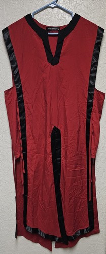 Medieval Men's Viking Sleeveless Cotton Red Tunic Cosplay LARP Costume SCA