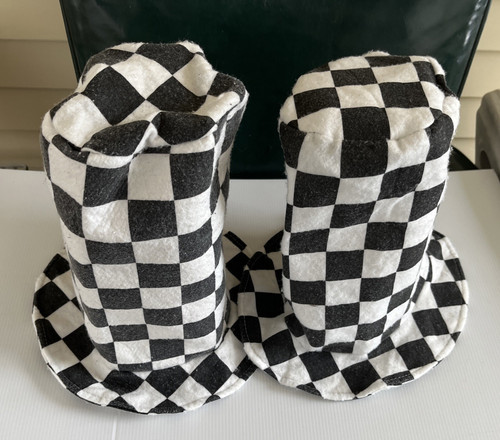 Lot of 2 Tall Chess Tophats - For Chess Club, Parties, Tournament Hat Fun!