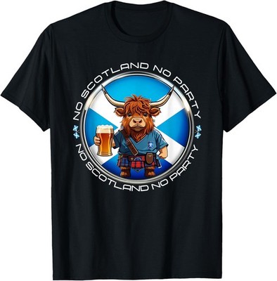 NO Scotland NO Party Scottish Saltire Flag T-Shirt
