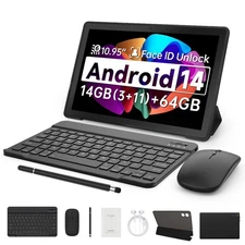 11 inch Android 15 Tablet 14GB RAM 128GB ROM (1TB TF) WiFi 6800mah Dual Camera