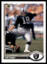 1991 Upper Deck Jeff Jaeger Los Angeles Raiders #563