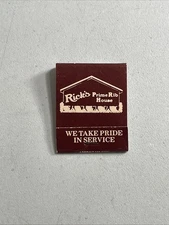 Vintage Matchbook -- Rick's Prime Rib House Pittsford NY New York