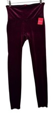 SPANX Velvet Leggings Regular Fit Rich Burgundy Women's Size Large 2070