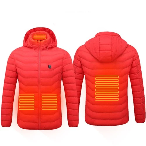 Men Heated Puffer Jacket Electric Heating Coat Insulated Hood Windbreaker 9Heat - product listing photo