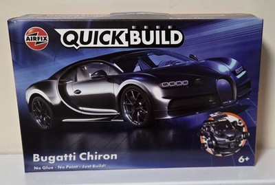 Airfix Neu Schnellbau Bugatti Chiron schwarz Kunststoff Modell Qb6025 