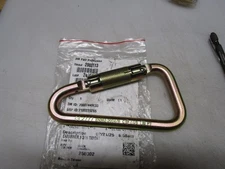 3M   1-3/16 THROAT DBI SALA 2000113 Saflok Self Locking Zinc Plated Carabiner