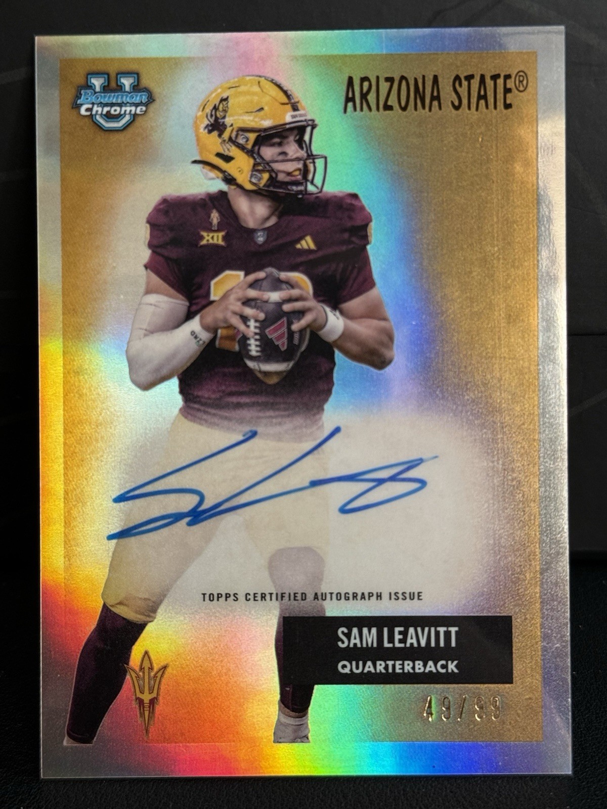 2025 Bowman U Chrome Sam Leavitt #55AV-SL 1955 Autograph Variation 49/99