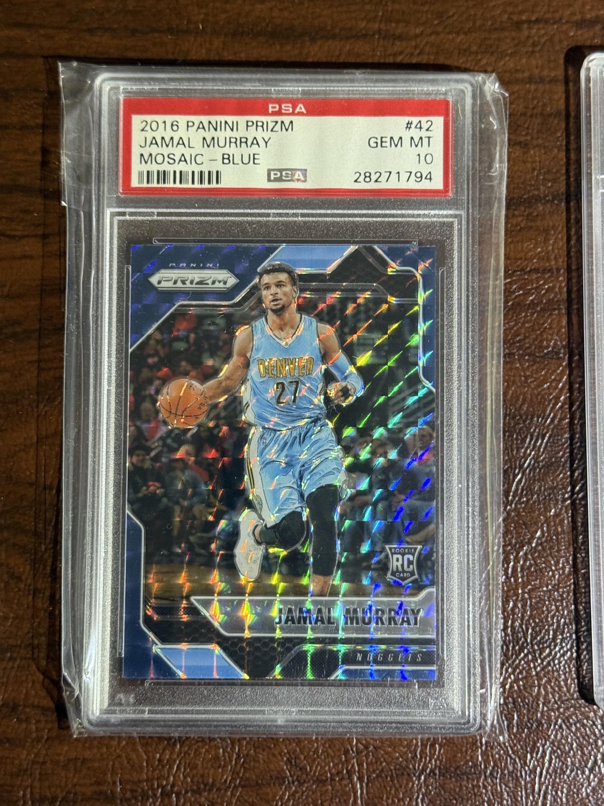2016 PANINI PRIZM Jamal Murray Mosaic Blue RC #42 PSA 10