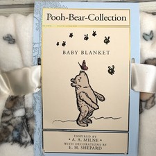 NWT Pooh-Bear-Collection BABY BLANKET SOFT 30in x 40in Winnie The Pooh Piglet