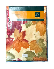 Kohl's Maplewood Leaves Tablecloth Oval 60x84" Harvest Autumn Home Decor New