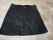 Woolrich Charcoal Gray Wool Blend Tweed Woodlyn A-Line Skirt 5063 Onx Size 10
