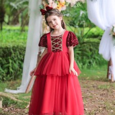 Abito da sera principessa in tulle damigella da sposa bambina fiori bambina nuovo