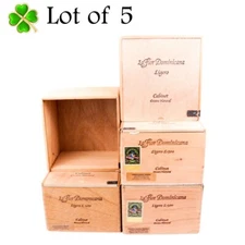 Lot of 5 La Flor Dominicana Ligero L-500 Empty Wood Cigar Box 6.5" x 6.25" x 4.5