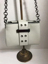 MARC JACOBS WHITE THREE COMPARTMENT HANDBAG HALLMARKED