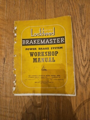 Lock Heed Brake Master Power Bremsanlage & Kupplung Werkstatthandbuch. 50/60er Jahre