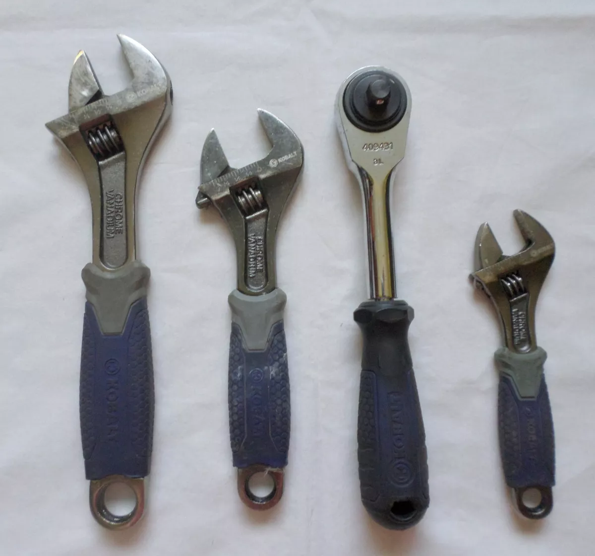 KOBALT Chrome Vanadium Adjustable Wrench Set 6