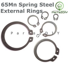 3mm - 60mm External Circlips 65Mn Spring Steel Retaining Rings Snap Fasteners UK