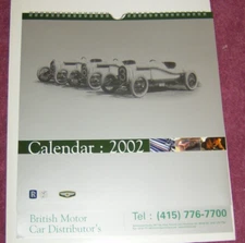 RARE BENTLEY FACTORY CALENDAR   PRE 1930 PERIOD PHOTOS RACING PITS   ROLLS-ROYCE