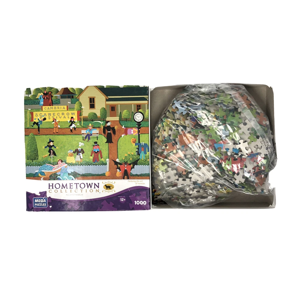 Mega Puzzle Hometown Heronism, Buffalo Wysoki, Wooster Scott 1000 Pc Lot Of 7 L1 - Image 2 of 4