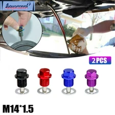 ⭐2pcs M14x1.5 Car Engine Magnetic Oil Drain Plug Screw Nut Bolt Sump Universal⭐