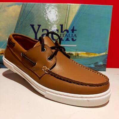 scarpe uomo pelle mocassin lacci classich sport barca nero cuoio