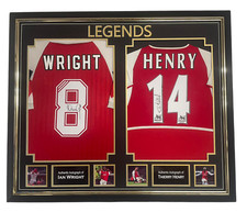 Framed Thierry Henry Ian Wright Signed Shirt Autographed Jersey SPECIAL DISPLAY