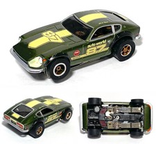 2022 AutoWorld 1973 DATSUN 240z HO Slot Car X-Traction Ultra-G 87 Olive Green