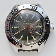 Vintage URSS Vostok Amphibia 2409 SU plongeur militaire soviétique 17 jewels ...