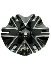 Viscera VSC 841 Chrome Gloss Black Inserts Wheel Center Cap EMR0841-CAR-CAP