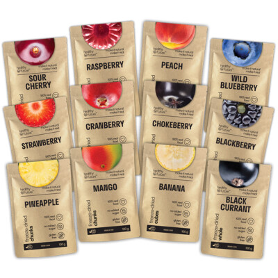 Gefriergetrocknete Cranberry Himbeere Erdbeere Sauerkirsche Wilde Heidelbeere und mehr
