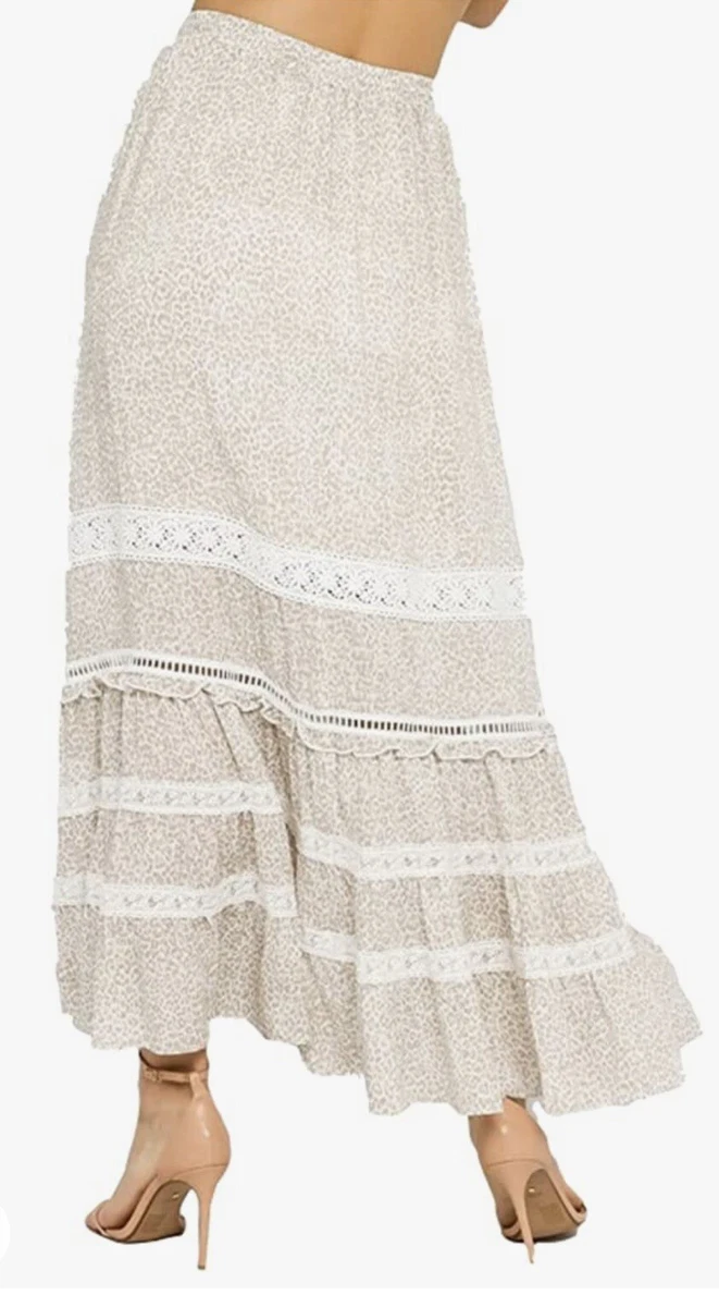 White maxi peasant skirt cheap
