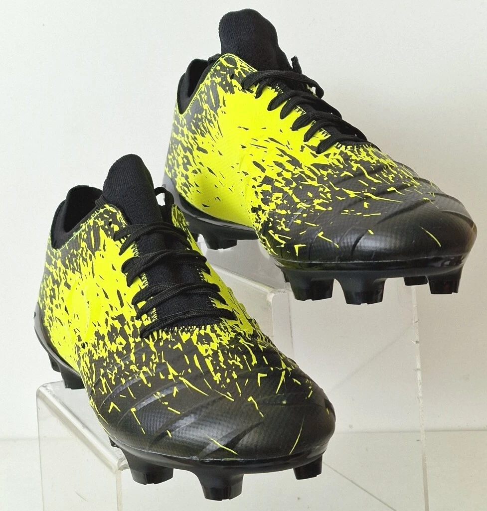 SONDICO Blaze FG Firm Ground Football Boots Mens Black Yellow Size UK 9.5 NEW