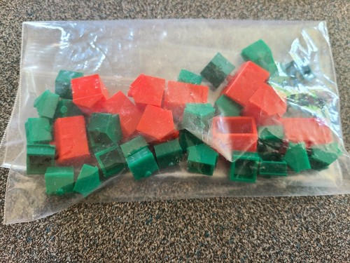 1961 Monopoly Replacement Game Pieces, Dice, Deeds, Hotels & Houses - Picture 6 of 6